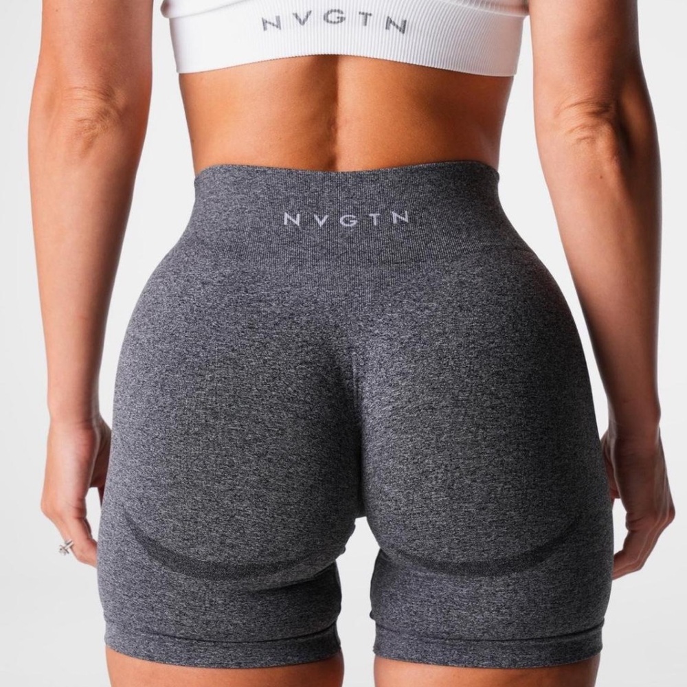 NVGTN Charcoal Gray Seamless Bike Shorts